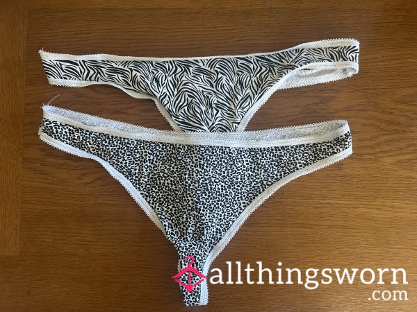Animal Print Thongs