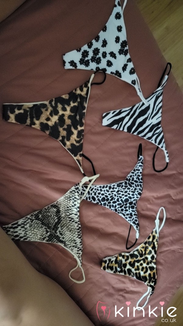Animal Print Thongs