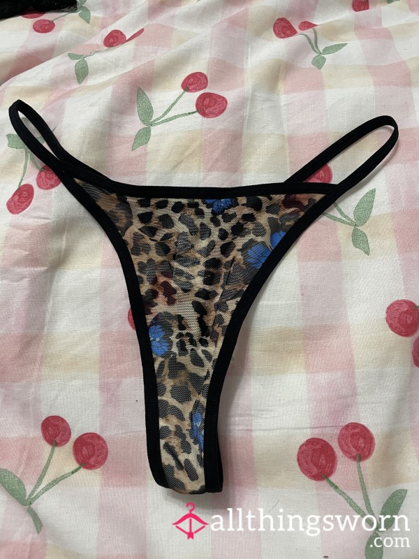 Sheer Animal Print TIGHT Little Thong 🍑🐆🦋