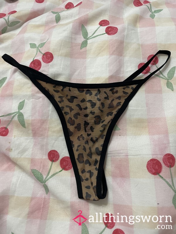 Sheer Animal Print - TIGHT Thong 🐆🍑
