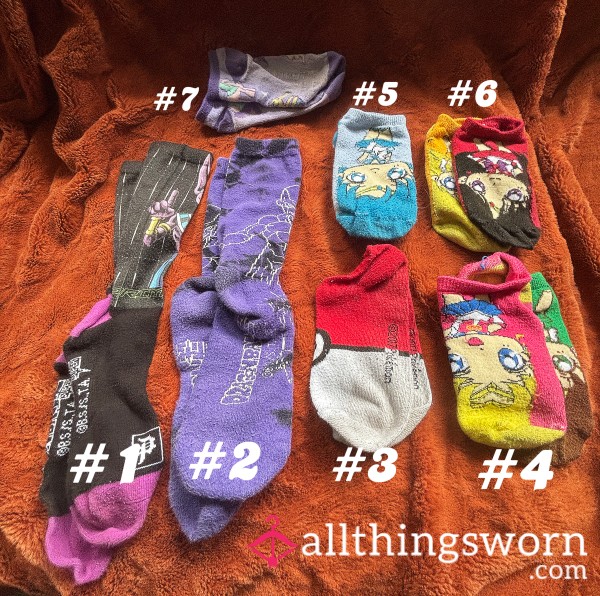Anime Cotton Socks! 3 Day Wear