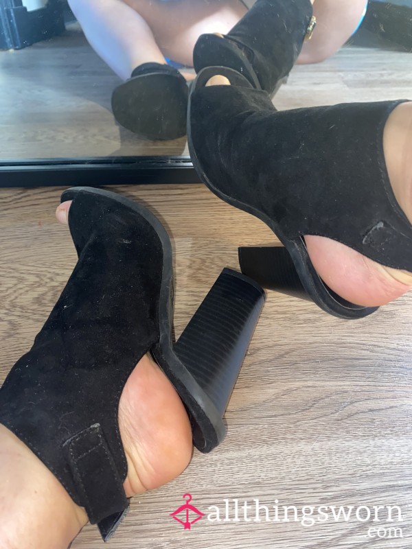 Ankle Black Boots With Heel