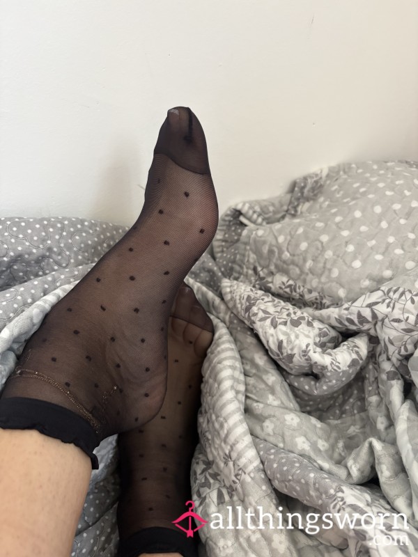 Ankle Sheer Black Socks