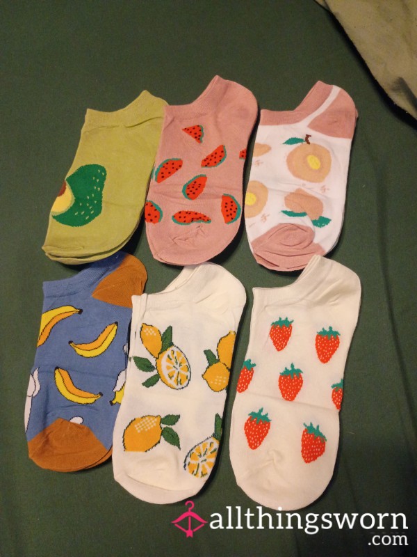Ankle Socks With Cute Fruit Designs