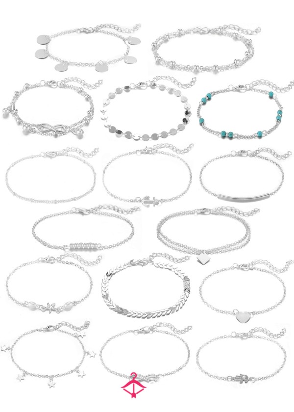 Anklets On US4 Natural Rough Flat Feet