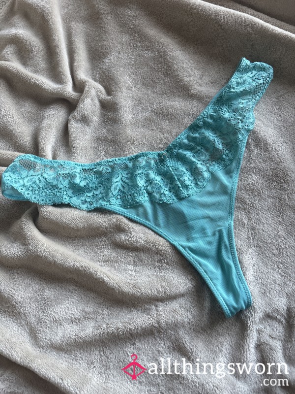 Ann Summers Aqua Blue Lace Thong Knickers Panties Cute S**y Lingerie Size 14 Uk Women’s