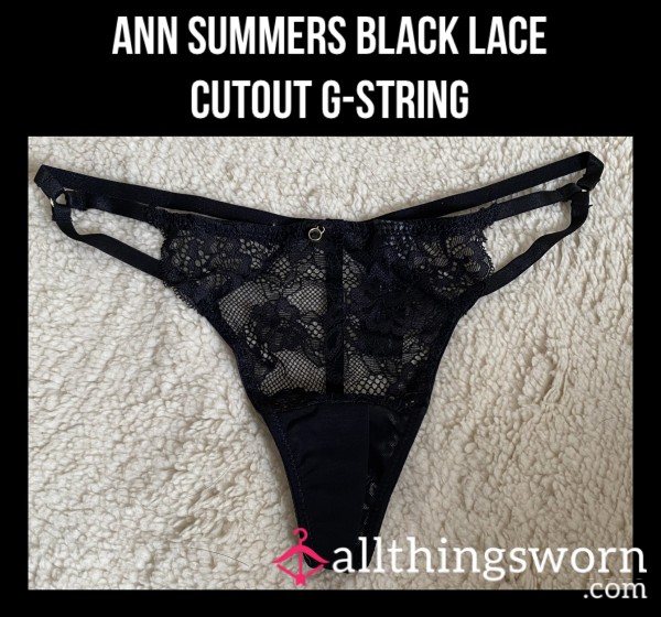 Ann Summers Black Lace Cutout G-string🖤