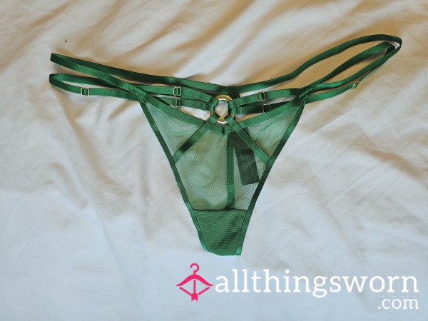 💚Worn S**y Ann Summers Forest Green G-String🥵