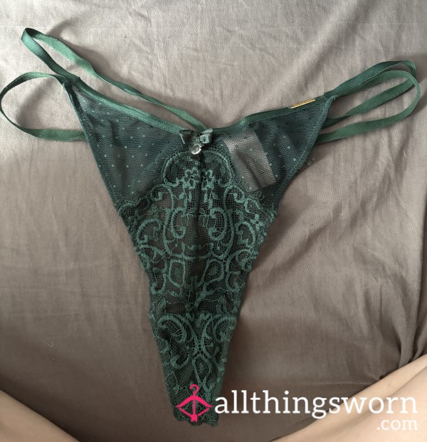 Ann Summers Green Thong - READY FOR POSTAGE TODAY - 3 DAYS WEAR