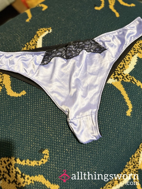 Ann Summers Lilac Satin Front Full Panties