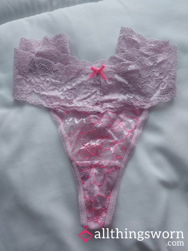Ann Summers Pink Lacy Thong