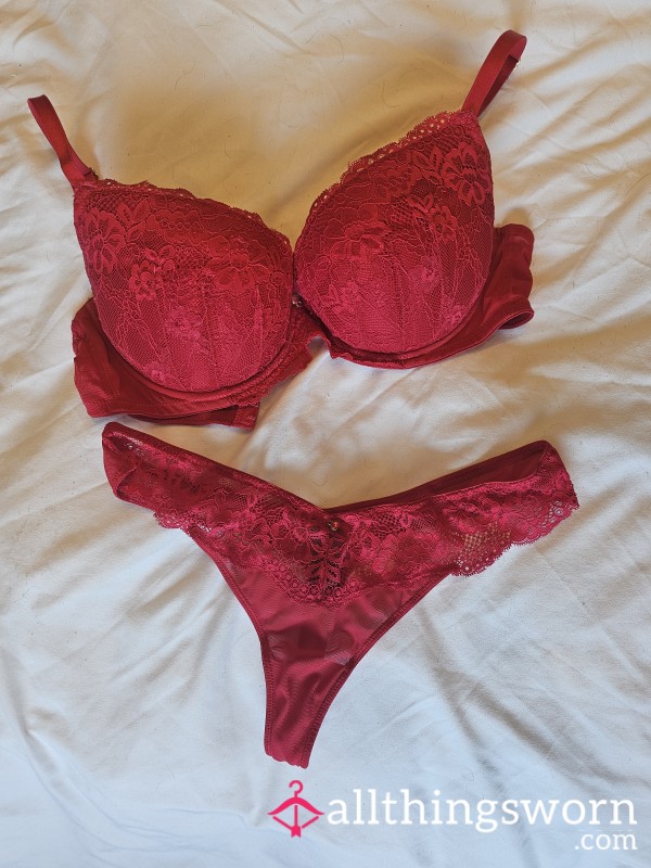 💋s**y Ann Summers Worn Red Bra And Thong