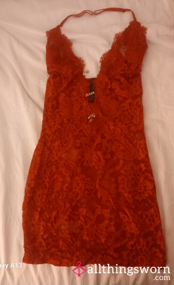 Anne Summers See Through Size 8 S**y Naughty Lace  Dress