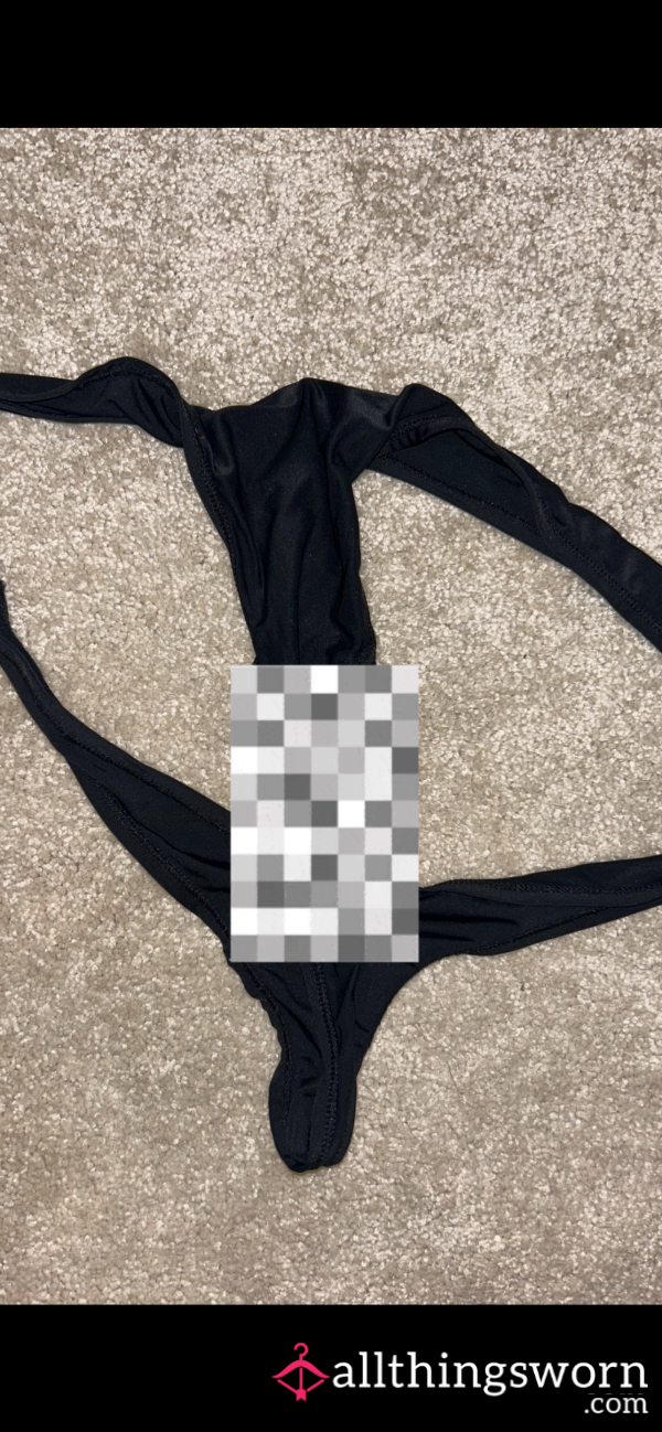 Another Black Thong - 24 Hours Worn And Full Of Juices