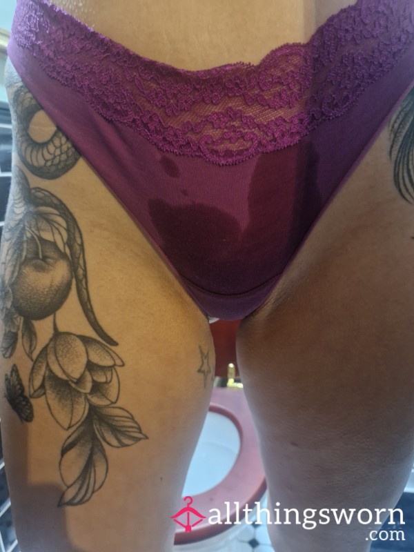 P**ing Through My Purple Panties