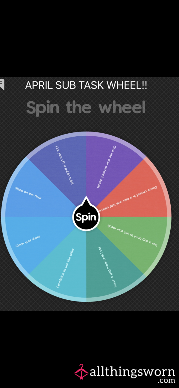 APRIL SUB TAX WHEEL - $12 Per Spin