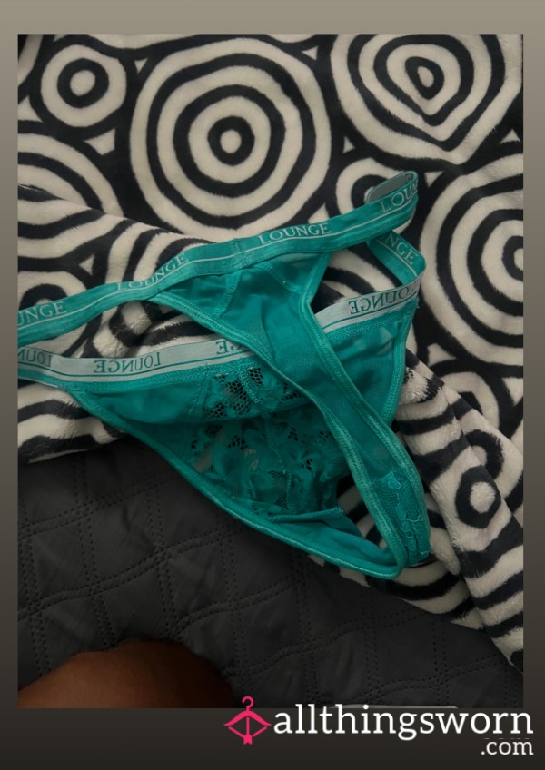 Aqua Blue Well Worn Thong