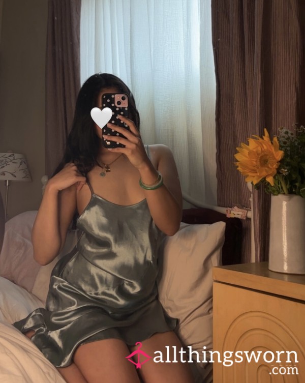 Aquamarine Satin Night Gown