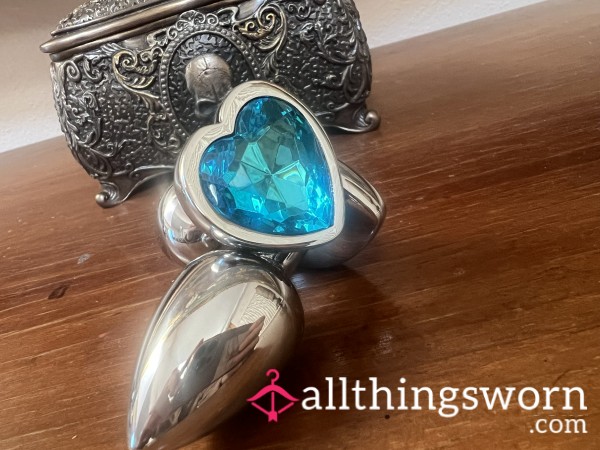 Aquamarine Tokyo Heart Bu*tPlug ( Free Shipping )