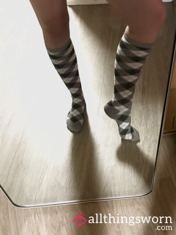 Argyle Knee Socks