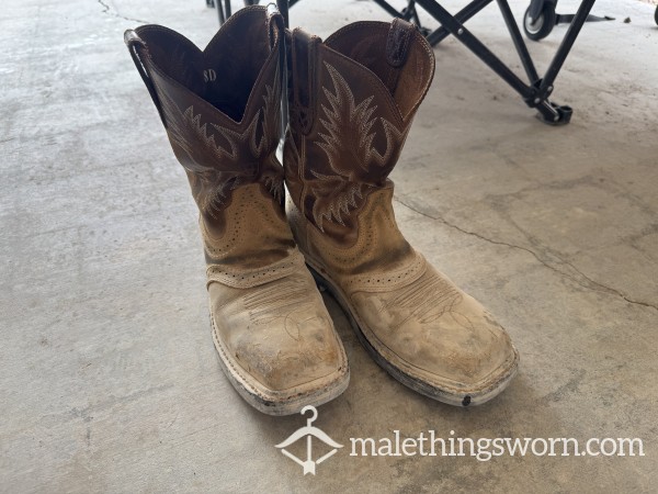 Ariat Work Boots, Well Worn.