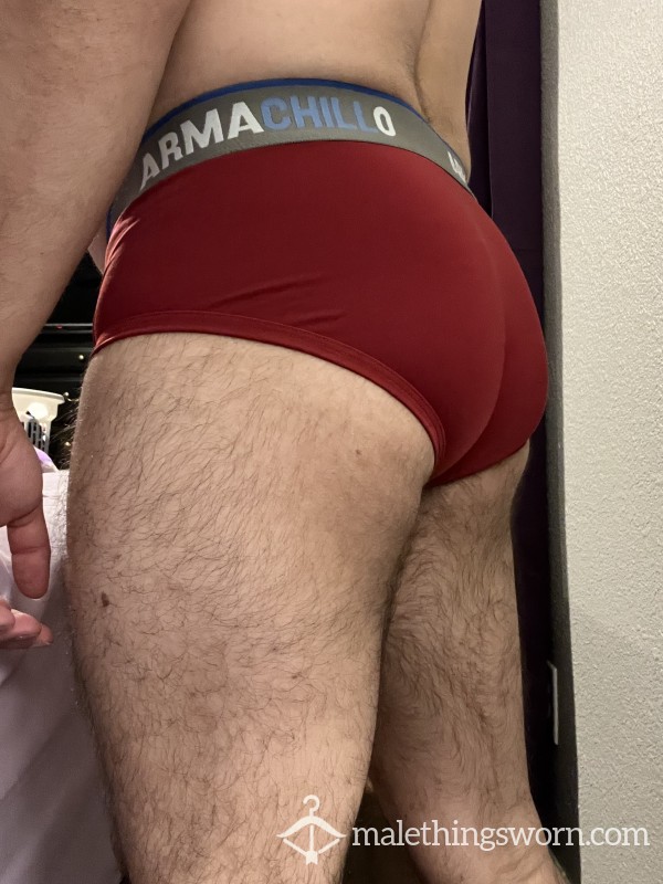 Armachillo Red Briefs (M)