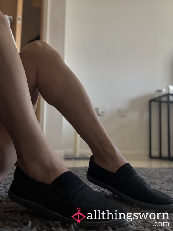 Arrested In These 👣 Black Plimsolls With A Dirty Little Story