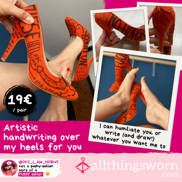 👠🖊️✏️🖋️ Artistic Handwriting ✏️ Shoe Personalization 🖋️ Customized 👠 One-of-a-kind