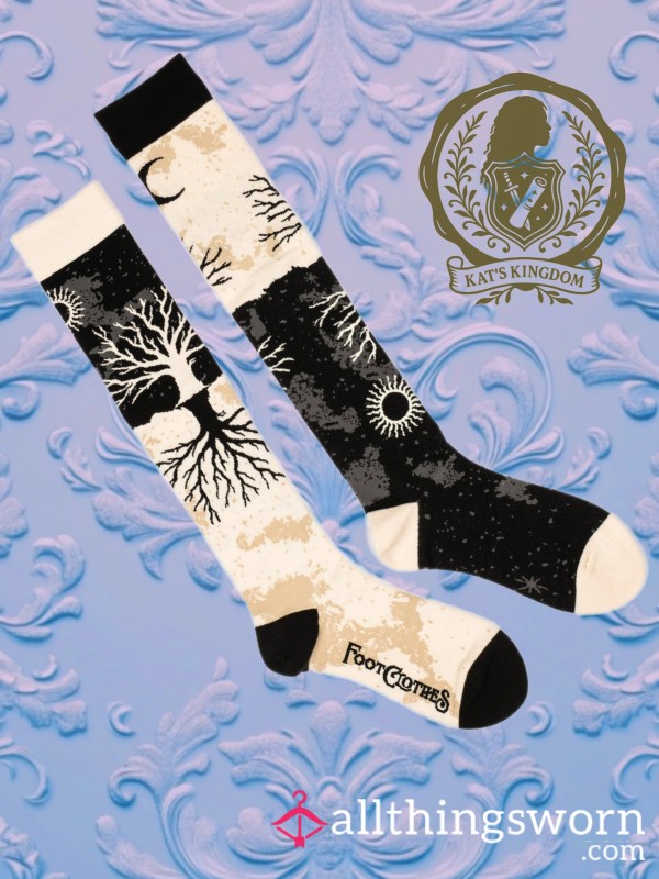 🌘 As Above, So Below 🌒 | Celestial Tree Knee-Highs