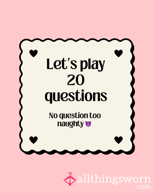 Ask Me Anything… 20 Questions 😜