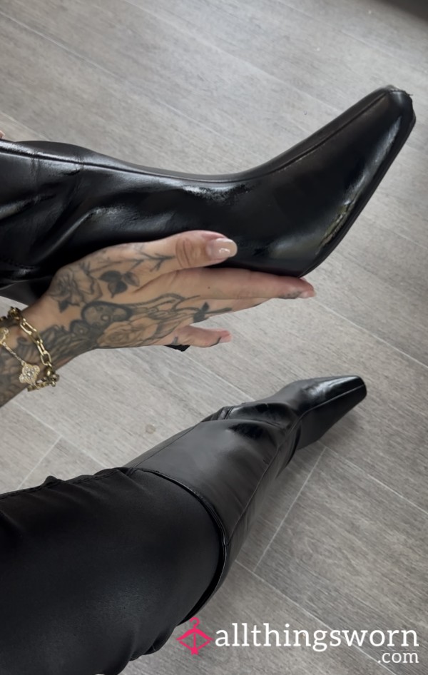 ASMR Baby Oil My Leather Boots