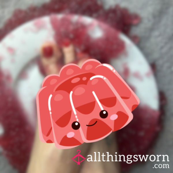 ASMR Jelly Foot Play 🍒 Black Cherry Squish & Squelch 💋