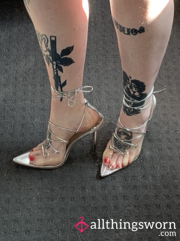 ASMR Sweaty Toes Wriggling In PVC Heels