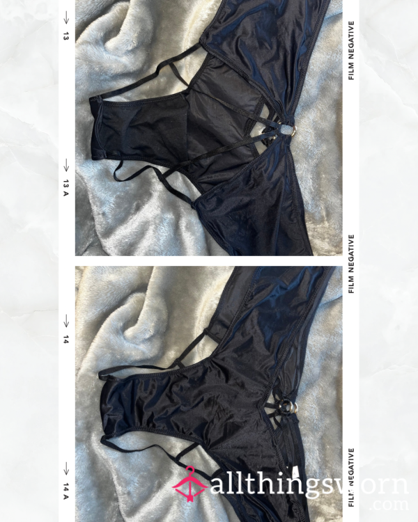 A**-less S**y Black Panties XXL