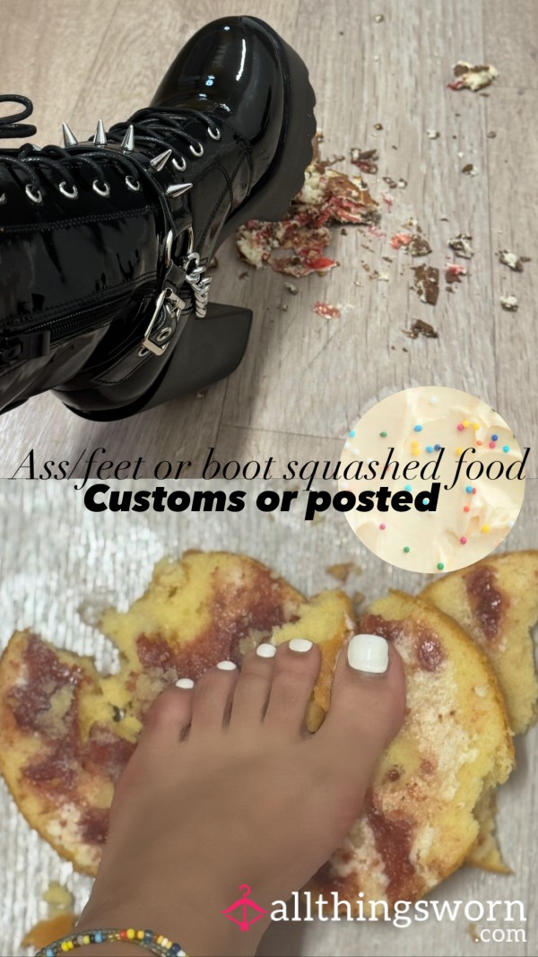 A**/feet Or Boot Squashed Food