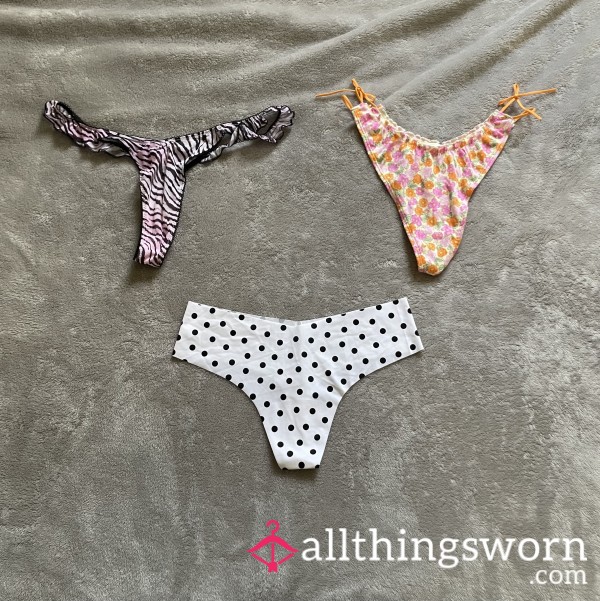 A**orted 24 Hour Worn Thongs