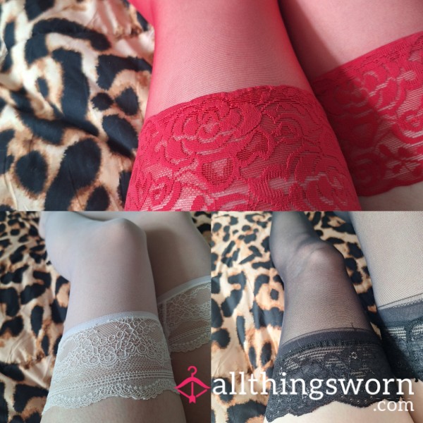 A**orted Colour Hold Up Stockings