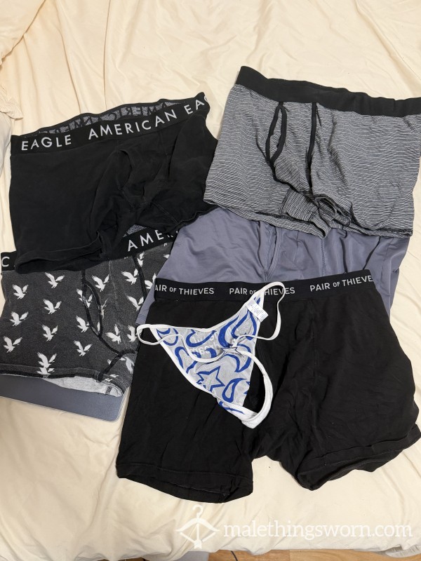 A**ortment Of Dark Underwear & Thong