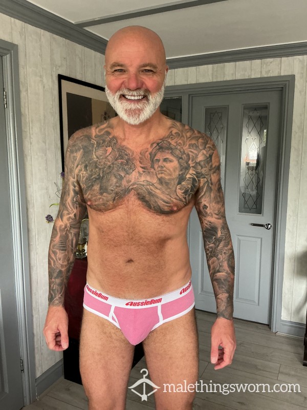 AUSSIEb*m. Cla**ic Briefs.  PalePink. Uk POSTAGE INCLUDED.