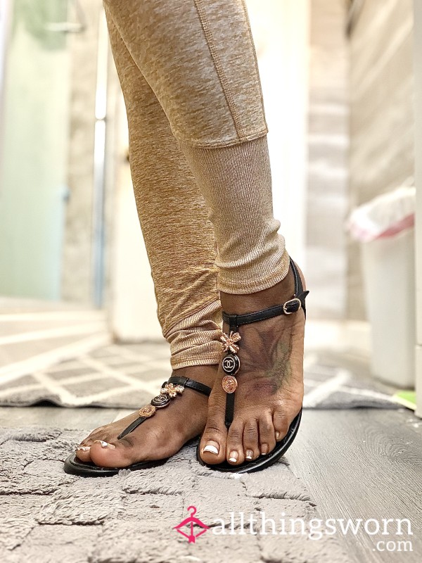 Authentic Chanel Worn Sandals