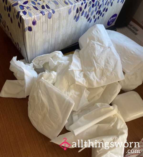 Authentic Dirty Snot-Filled Tissues 💋 Real Used & Intimate Collection