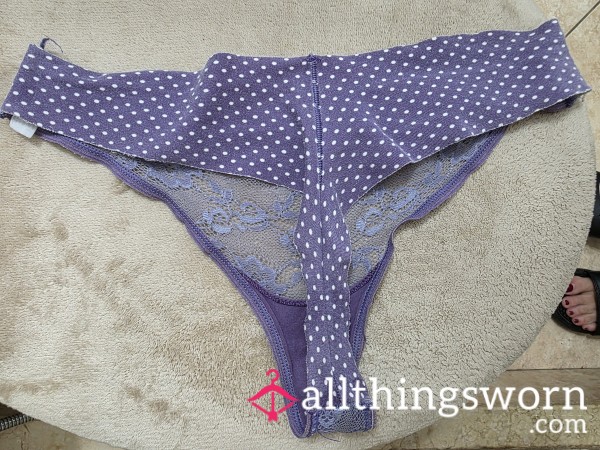Authentically Worn, Time-softened (11 Years) Lace/ Cotton Panties.