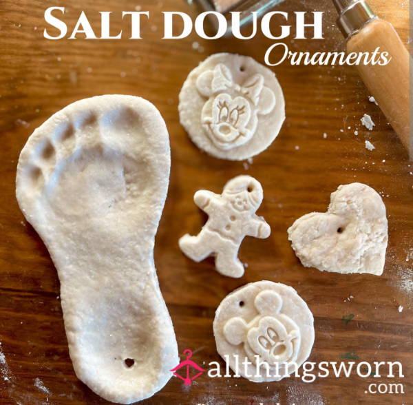 AUTOGRAPHED Salt Dough- Toe Or Foot 👣 Print! Or 👠 Impressed- Ornament Or Coffee Table Decor