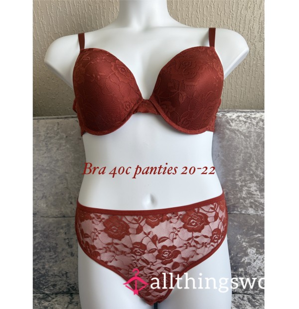 Autumn Colour Bra Panty Set New