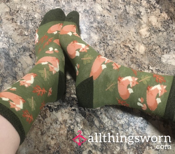 Autumn In The Forest Crew Socks