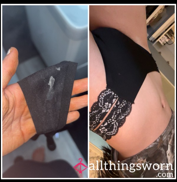 Available For 24 Or More Hour Wear Black Thick S**y Thong 🫦