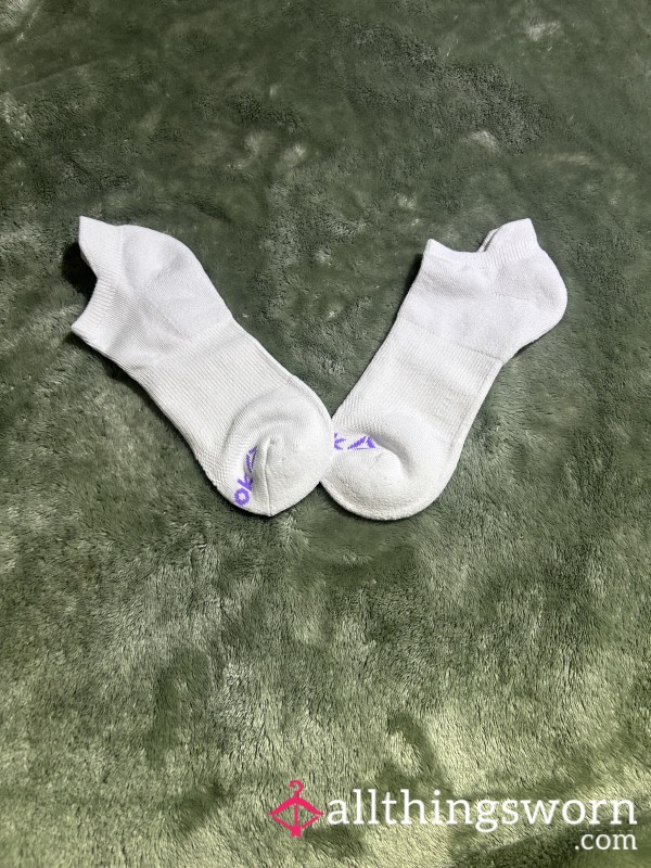 Available For Wear- White W/purple