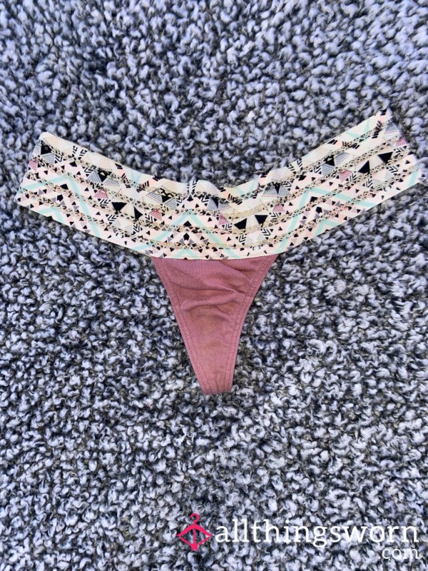 Aztec Print Cotton Thong