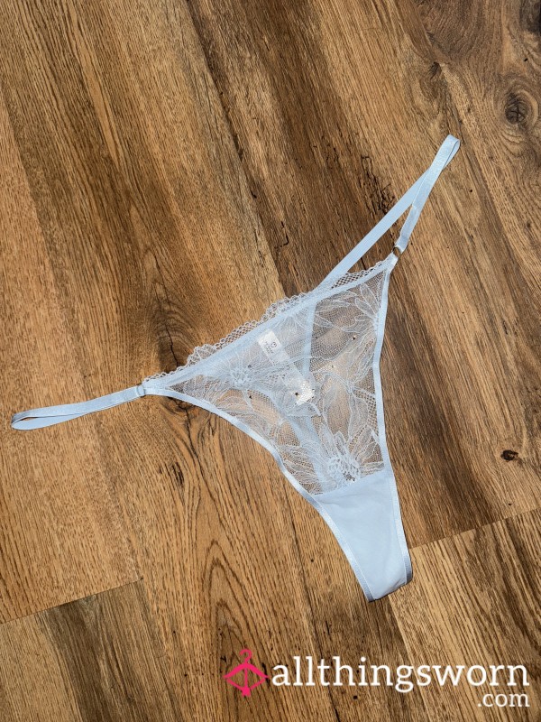 Baby Blue Lace G String