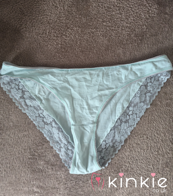 Baby Blue Lace Panties - Very Well Worn🩵